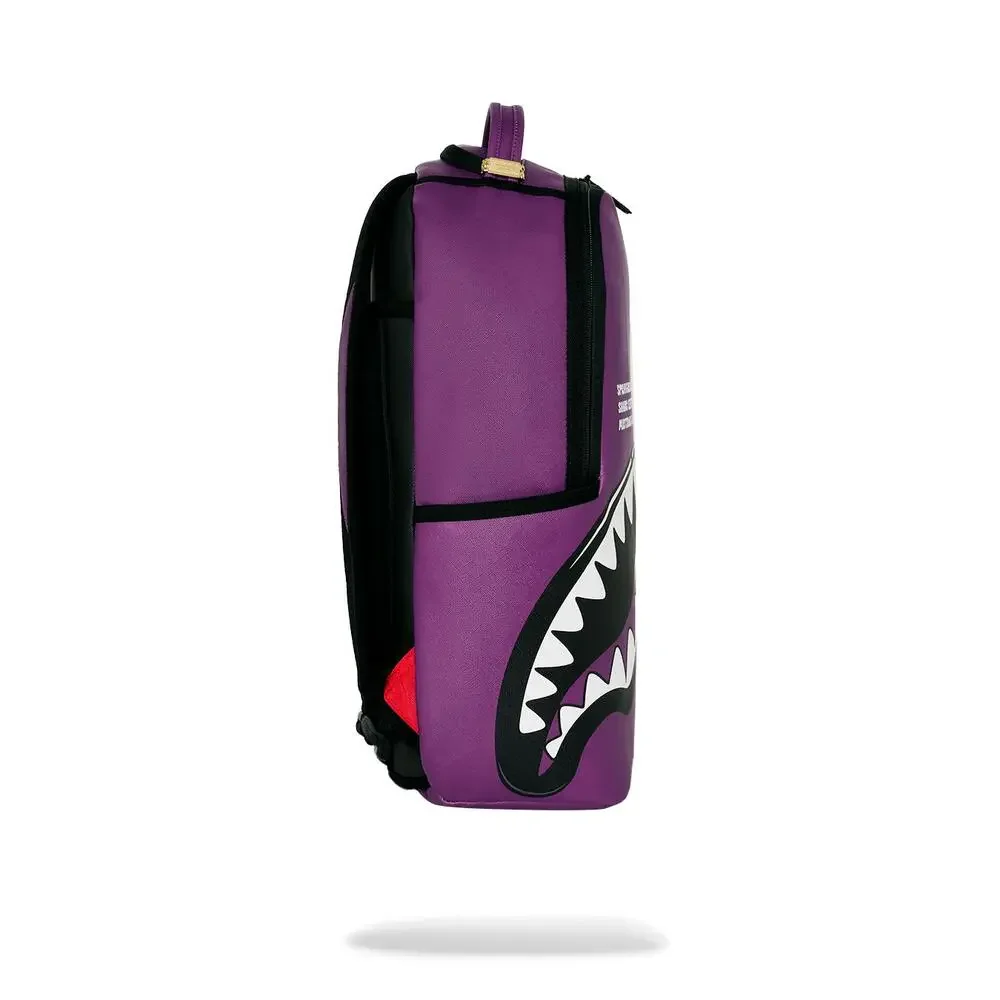 Sprayground Central Bubble Shark Backpack Unisex Purple Shoulder Strap SPR354